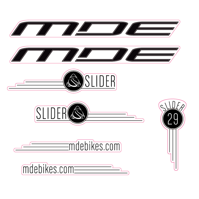 SLIDER 2013 decals Kit - MDE Bicycles - Handcrafted since 2001