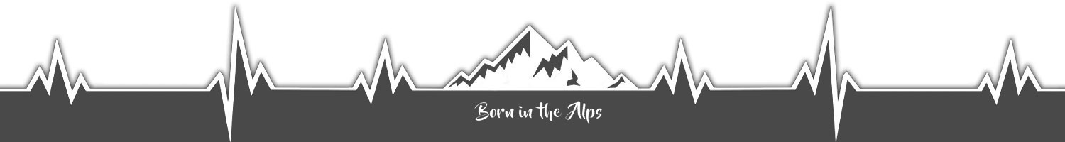 Mde Born in the Alps graphic logo pagina telai