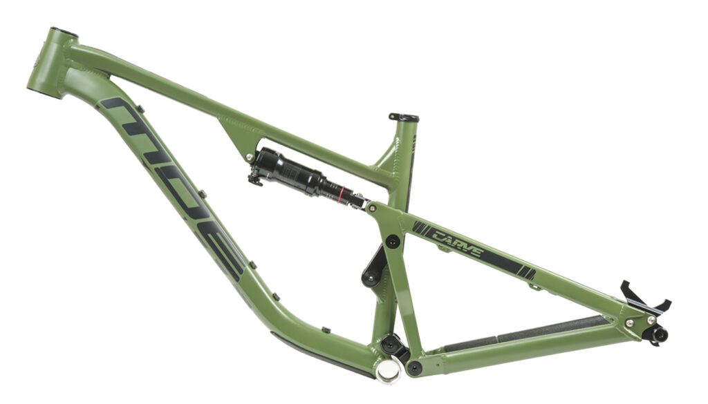 Mde Bikes Born in the Alps Carve 29 frameset Army Green 34 Back Side