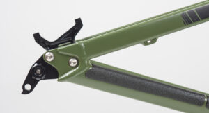 Mde Bikes Born in the Alps Carve 29 frameset Army Green Dropouts derailleur side chain protection