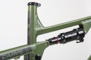Mde Bikes Born in the Alps Carve 29 frameset Army Green 34 Seat Tube Gusset Shock Swing Arm