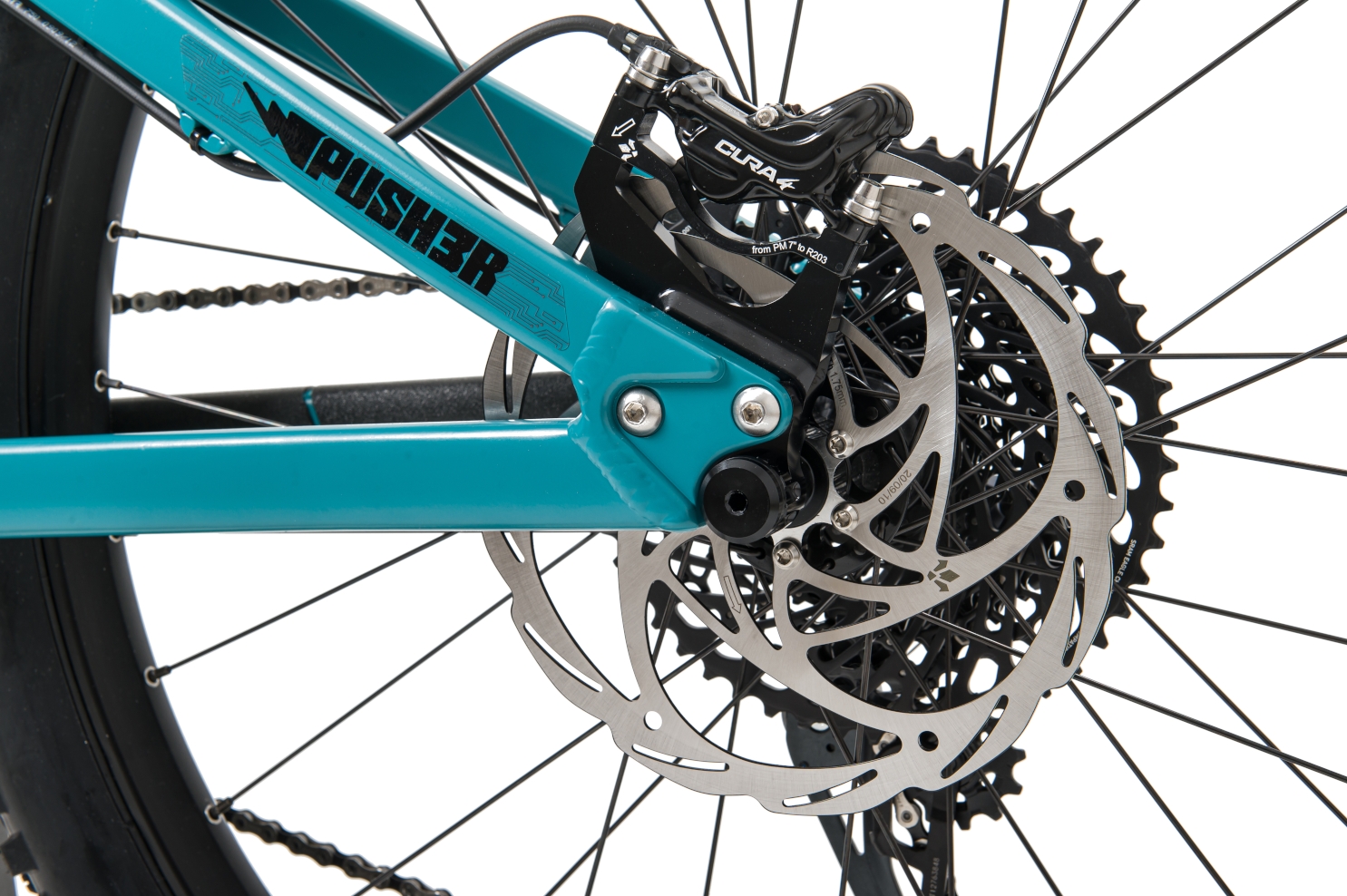 Mde Bikes Born in the Alps Push3r E-bike Polini Ep3 Mx Plus Formula Cura 4 calipier view