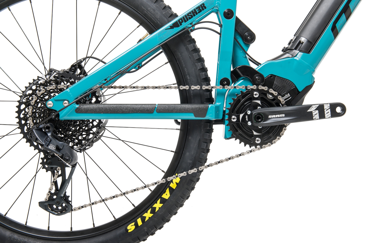 Mde Bikes Born in the Alps Push3r E-bike Polini Ep3 Mx Plus 34 Bike Swing Arm view