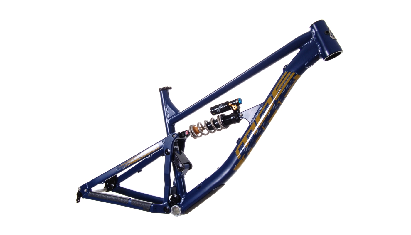 Mde Bikes Born in the Alps Damper 29 Frameset Metal Blue 34 Front Side