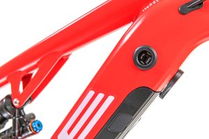 Mde bikes Push3r Matte Red Formula RR Polini Mx Plus Battery key lock detail