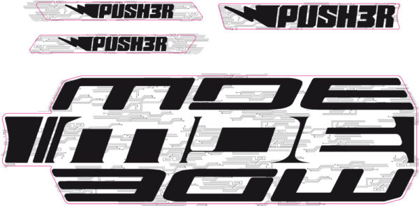 Adesivi Kit Push3 2021 Black Grey