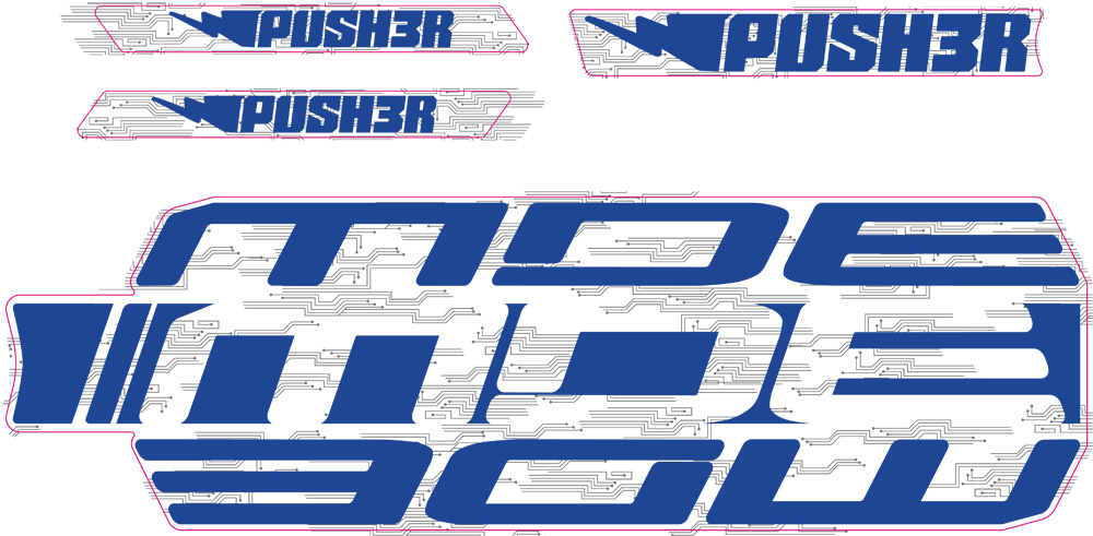 Decals Kit Push3 2021 Blue Grey
