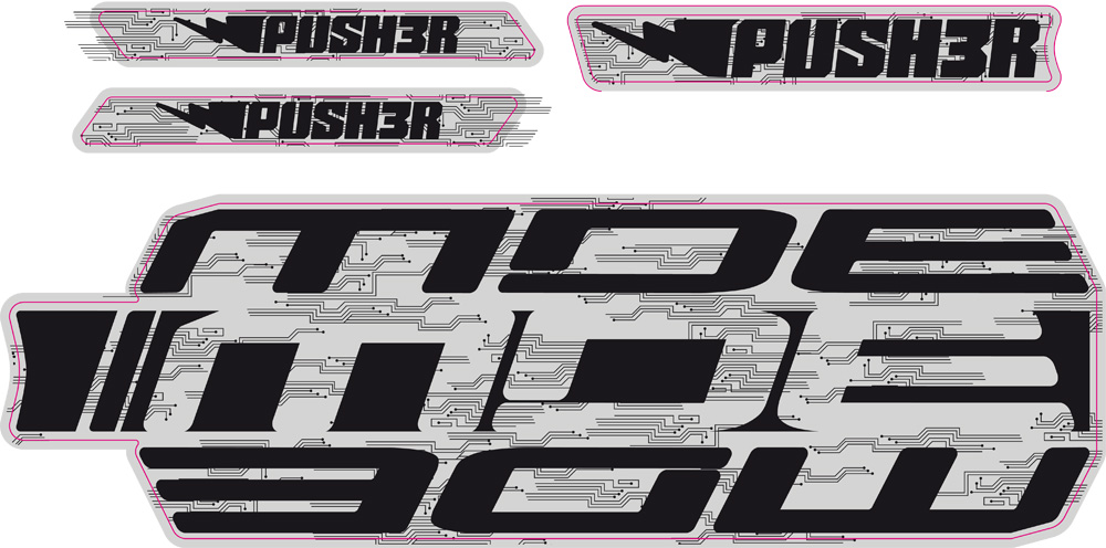 Decals Kit Push3 2021 Lite Stealth Black