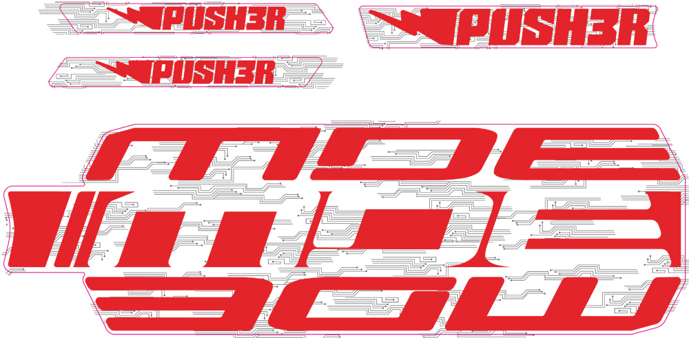Decals Kit Push3 2021 Red Grey