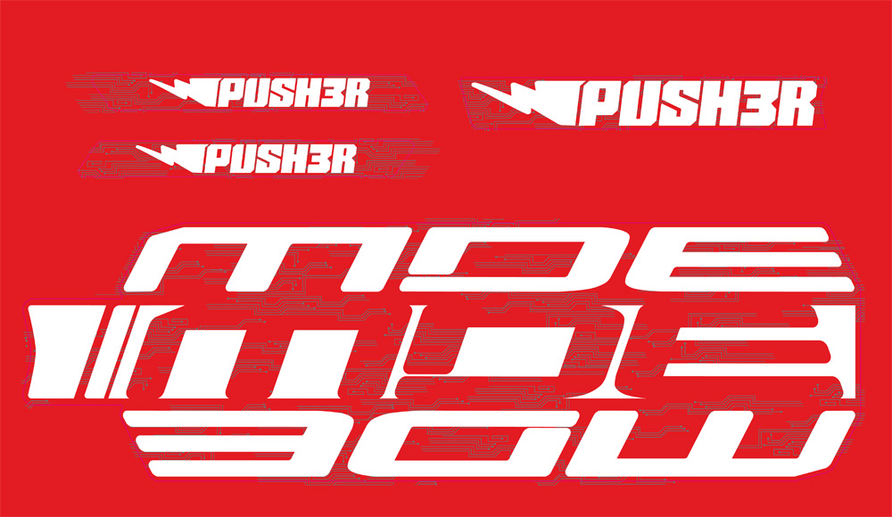 Decals Kit Push3 2021 White Grey
