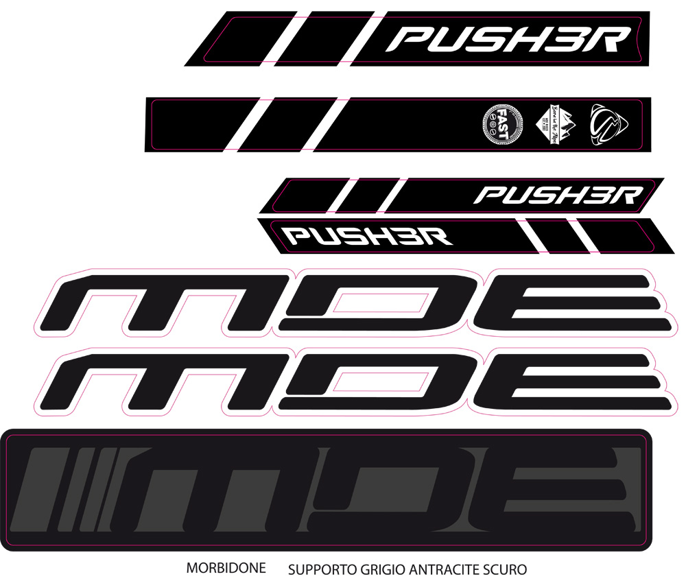 PUSH3R 720/830Wh decals Kit